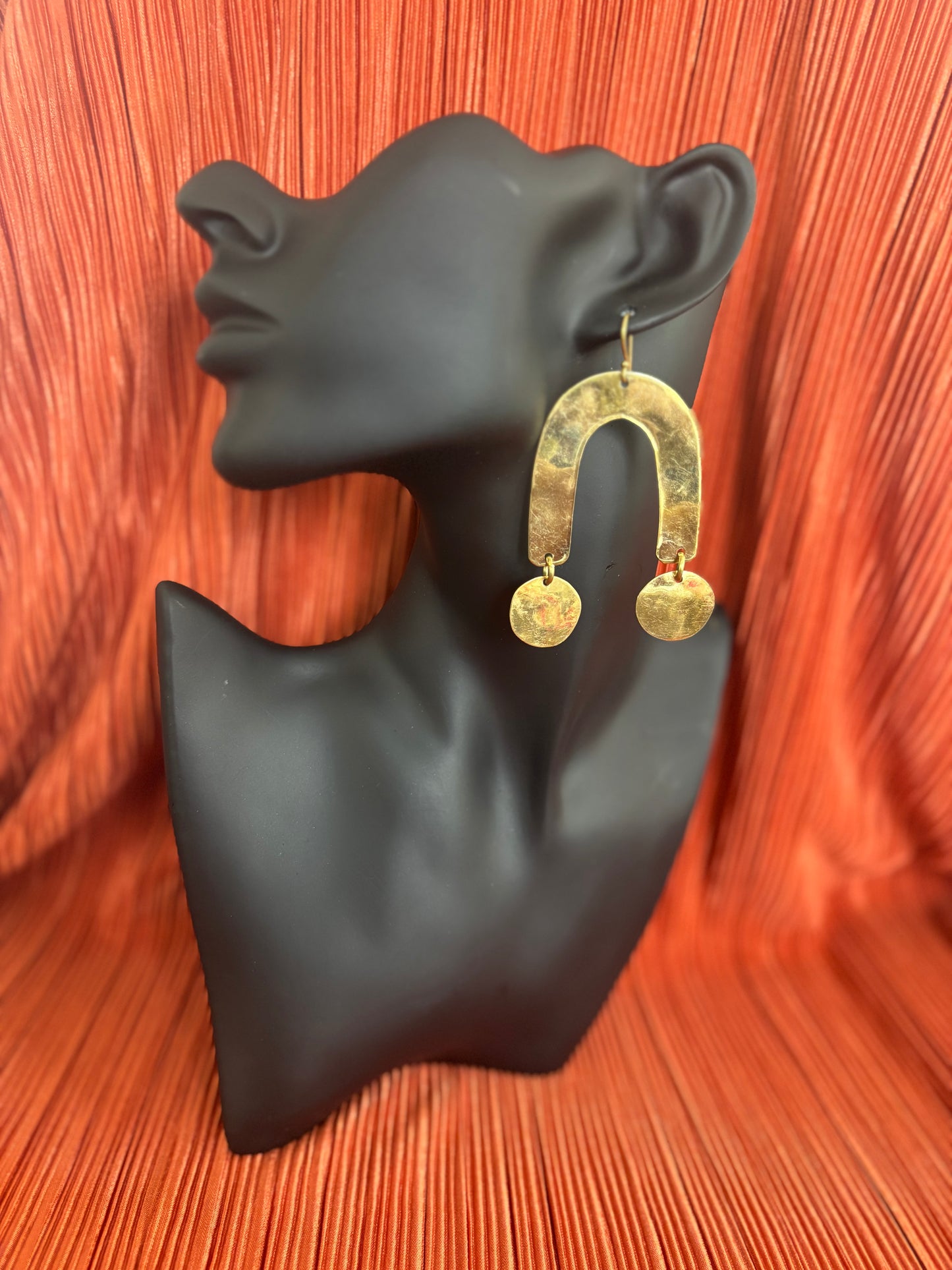 Golden Horizon Brass Earrings