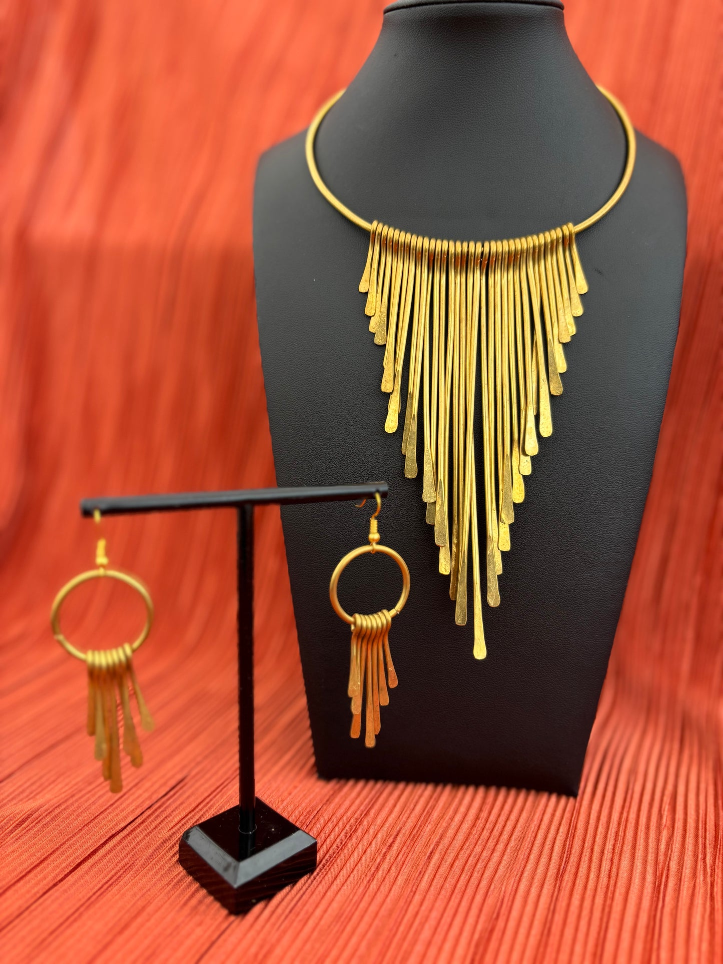 Nguvu Brass Earrings-Small