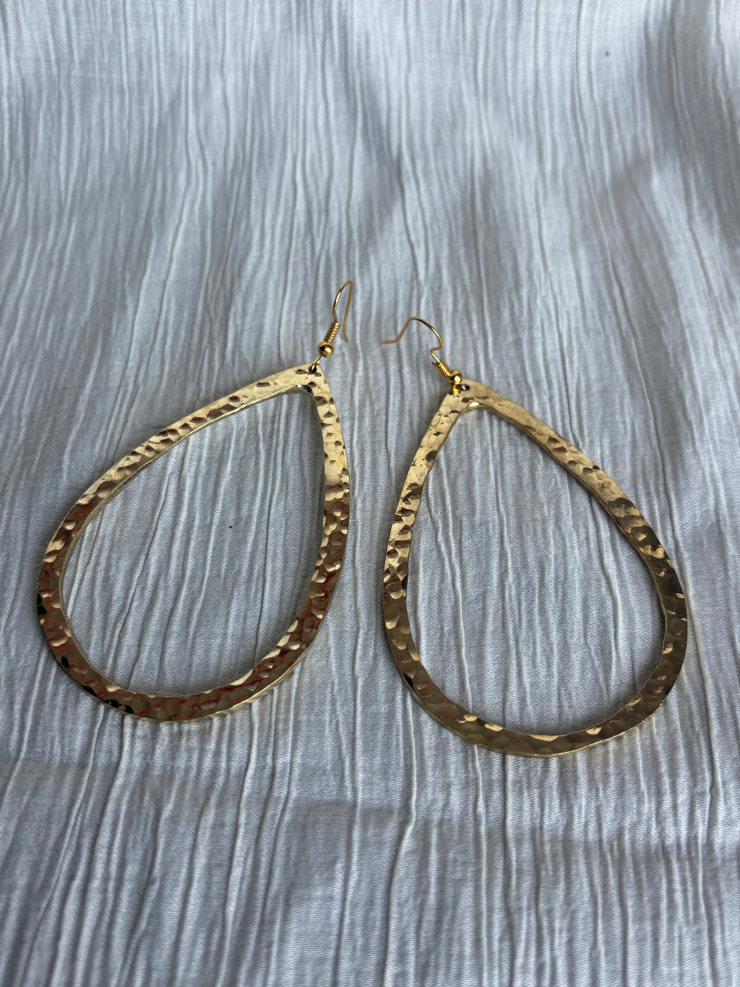 Endless Oval Brass Earrings