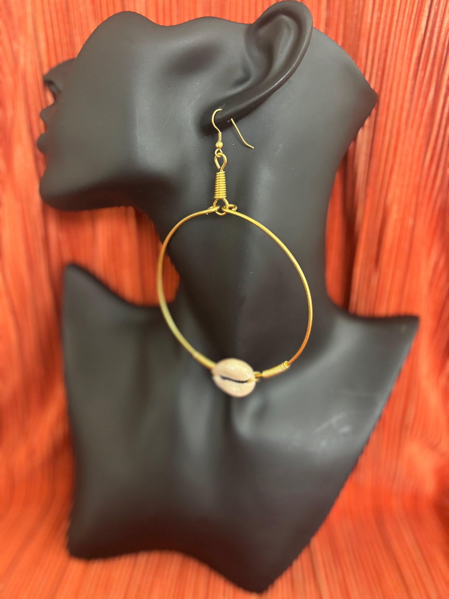 Cowrie Circle Hoops