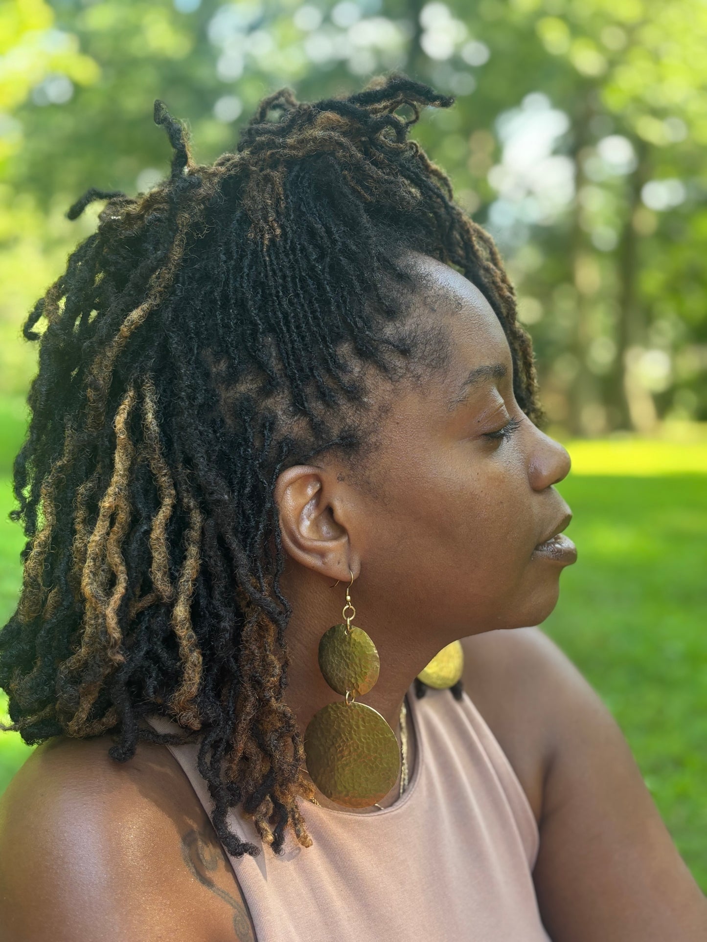 Mduara Brass Earrings