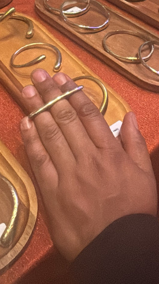 Tulia Brass Palm Cuff