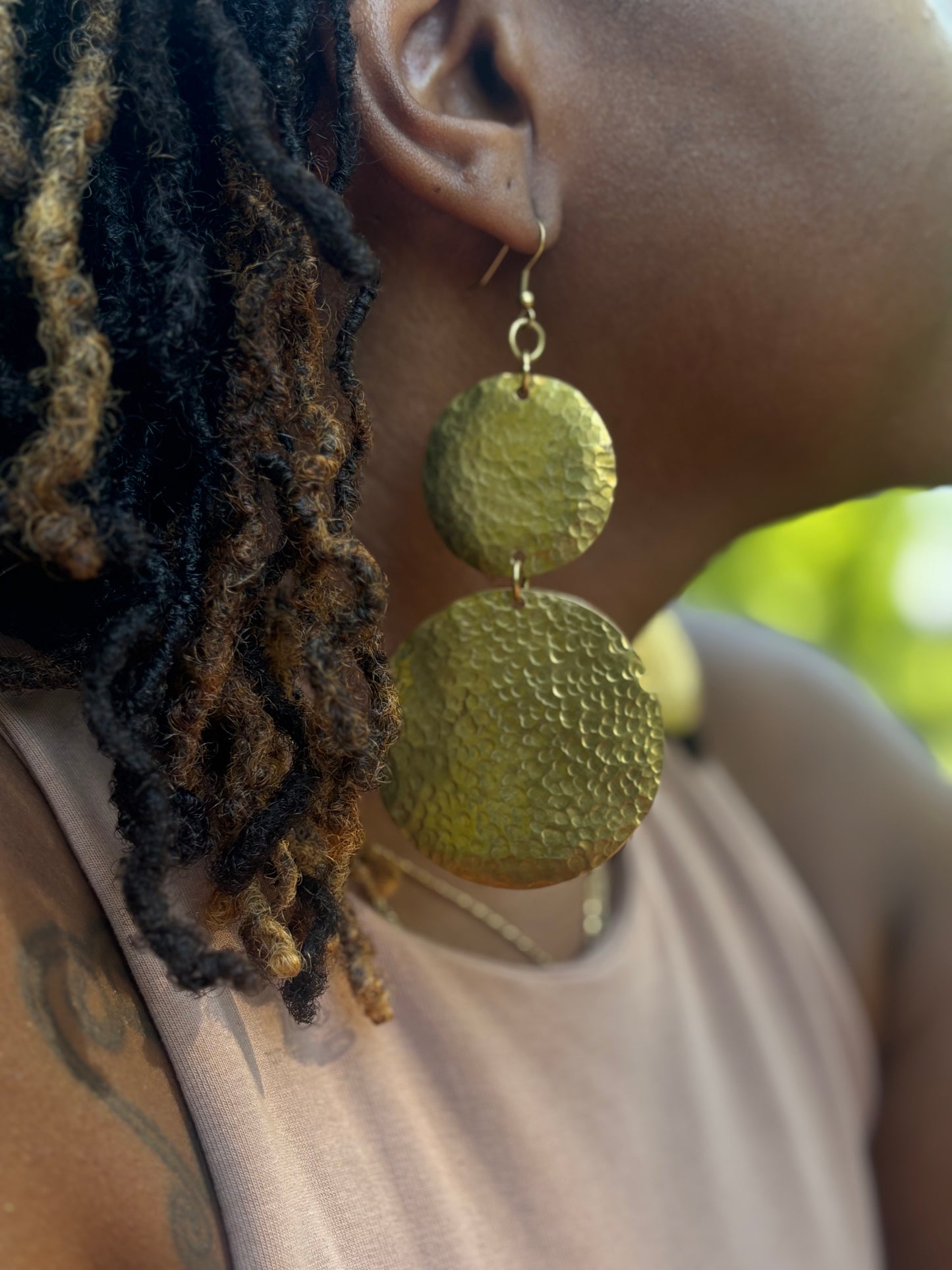 Mduara Brass Earrings