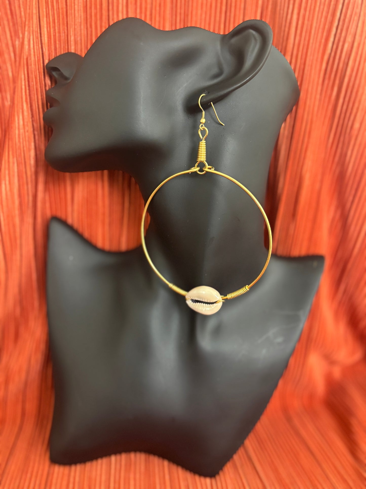 Cowrie Circle Hoops