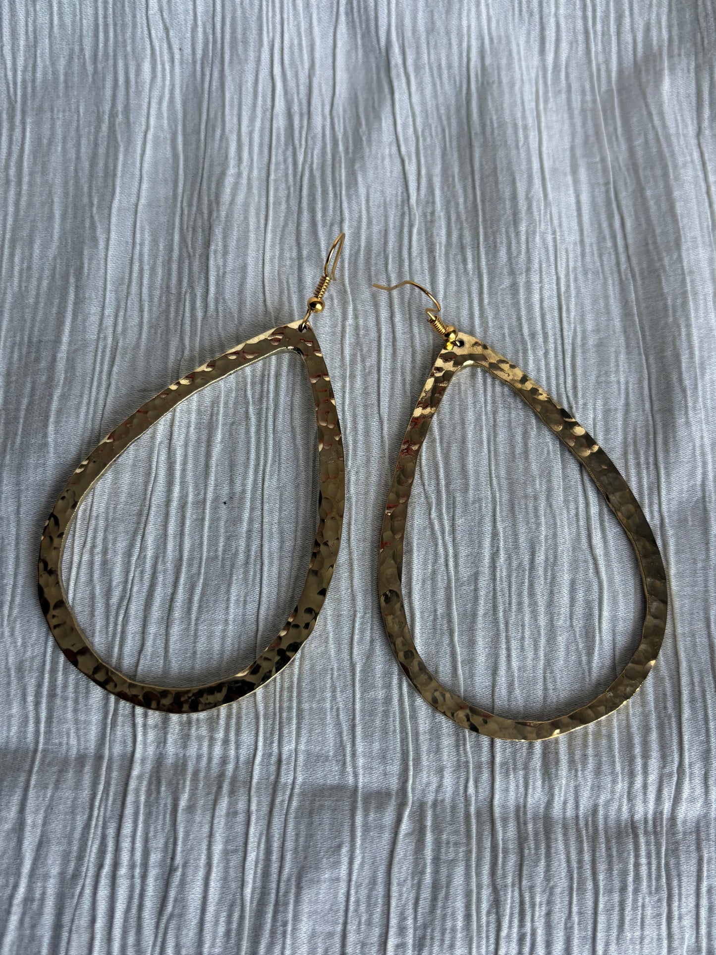 Endless Oval Brass Earrings