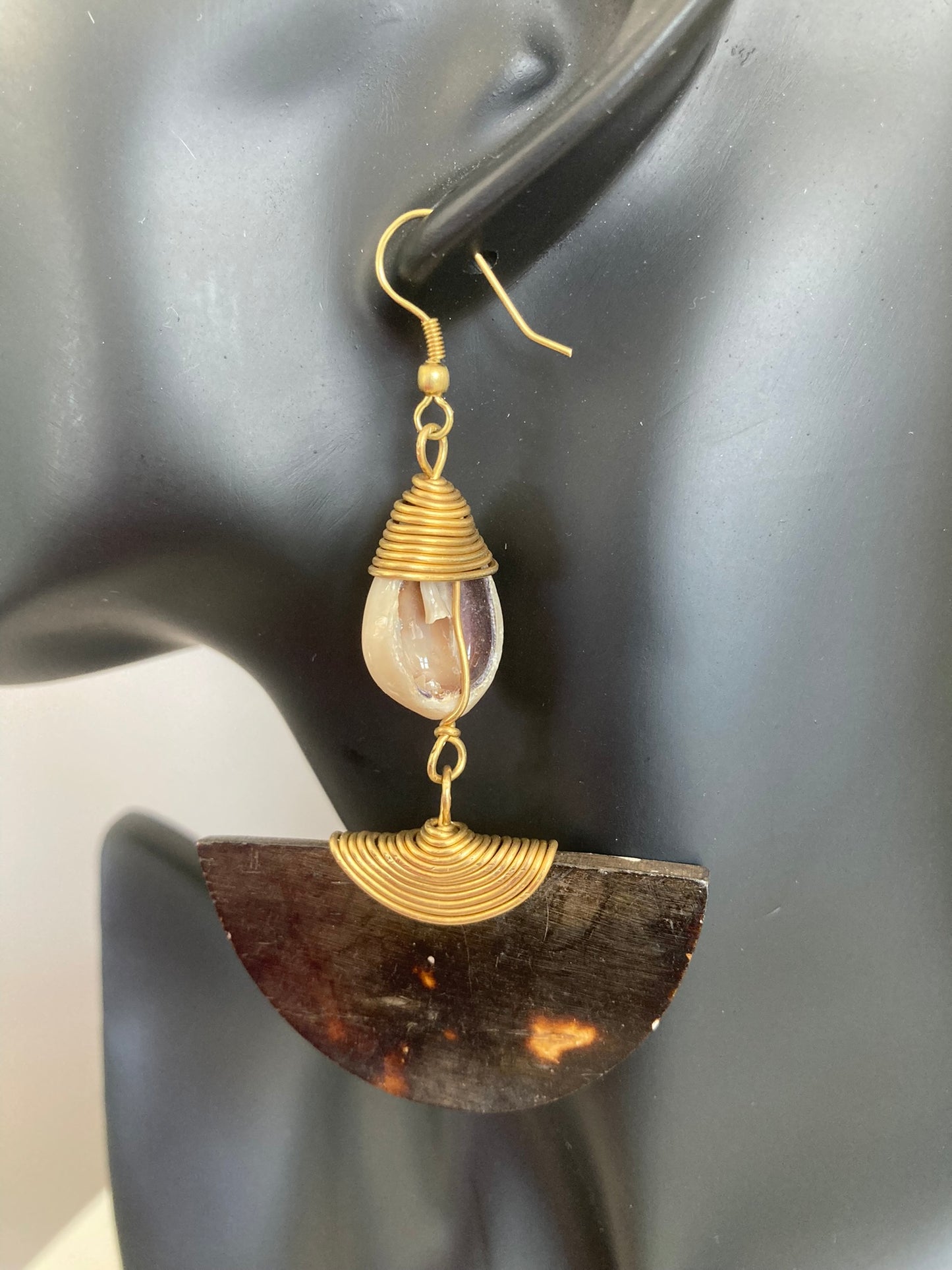 Serene Spiral Zebra Earrings