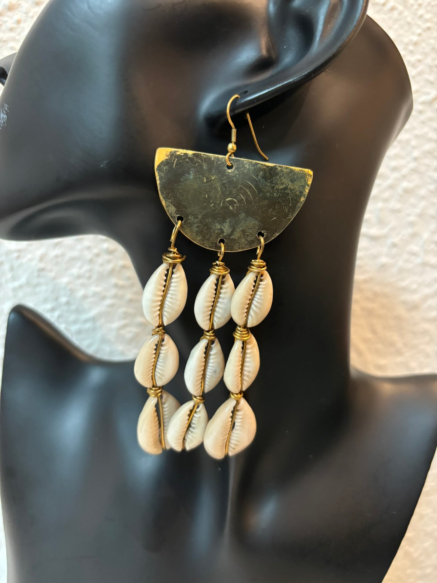 Golden Tide Cowrie Shell Earrings