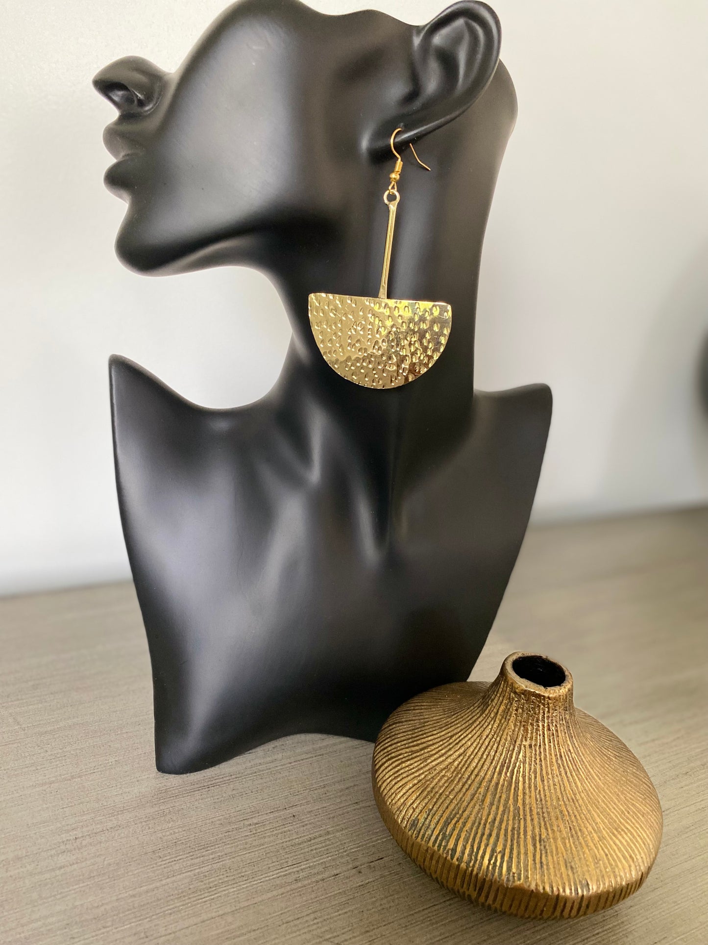 Gold Brass Earrings