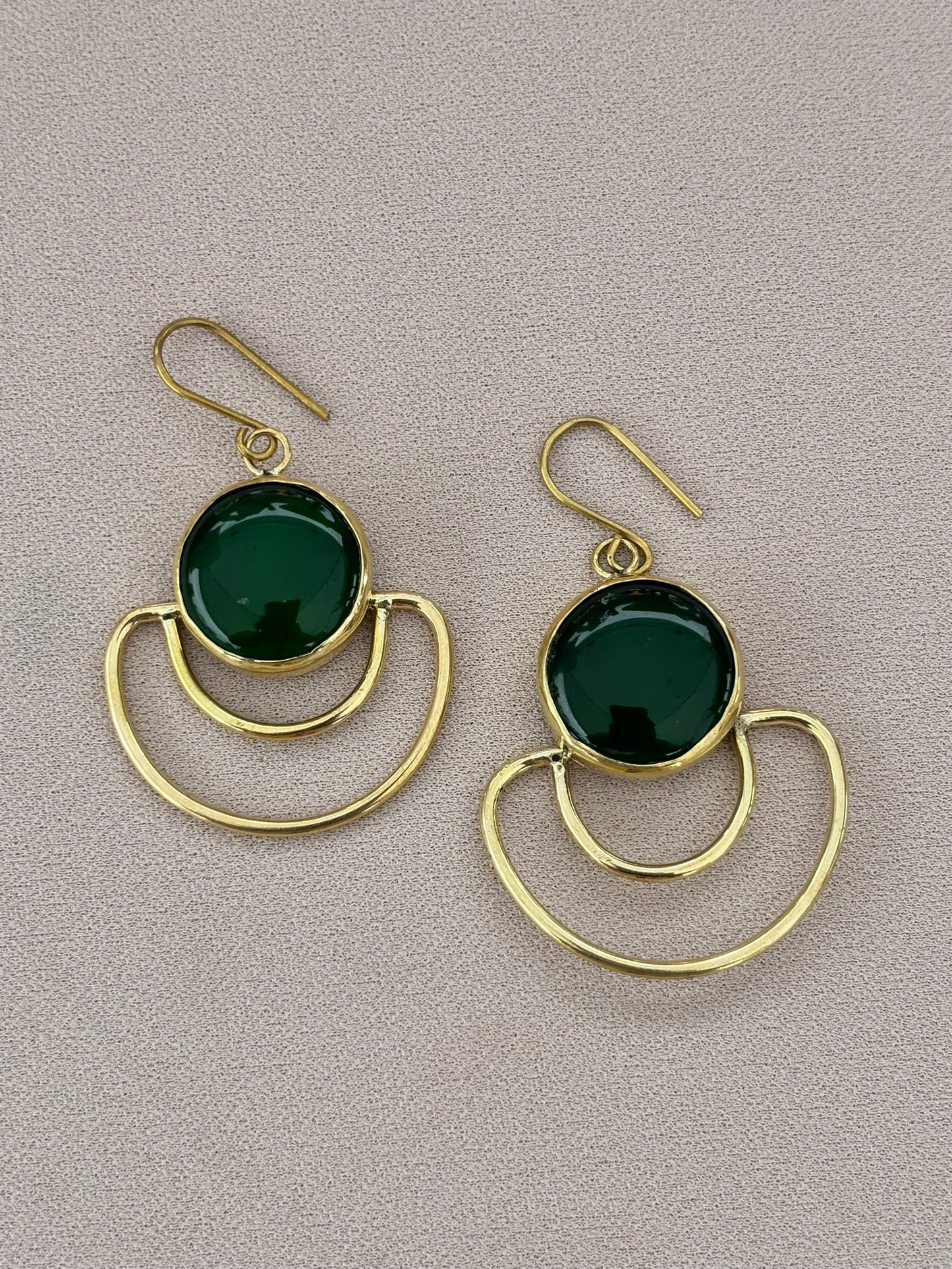 Vivienne Green Statement Earrings