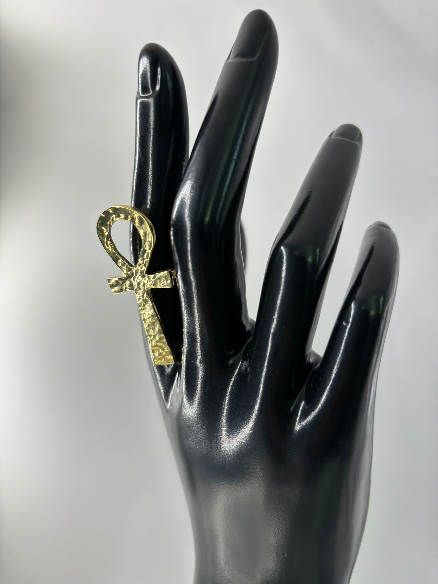 The Hammered Ankh Ring