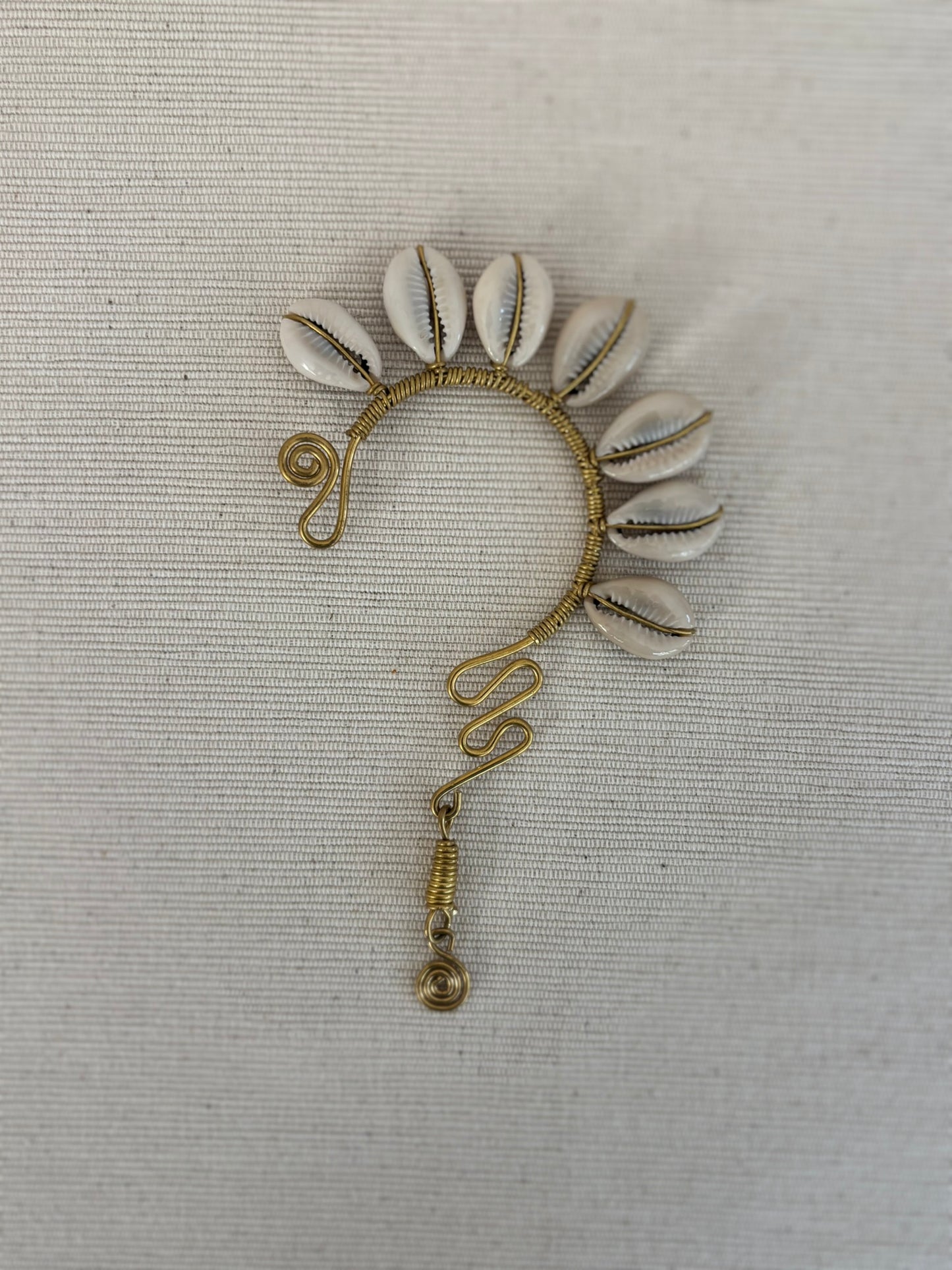 Cowrie Sunburst Ear Cuff