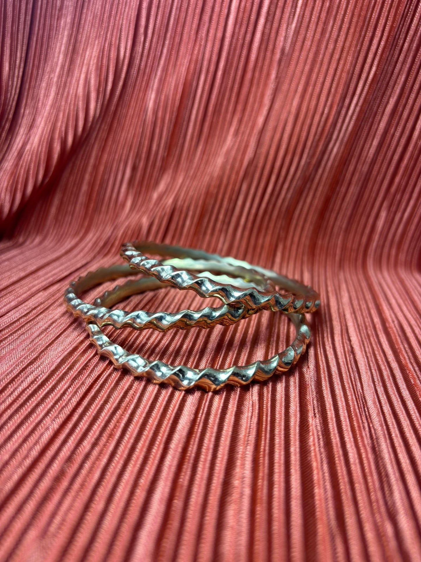 Wavy Brass Bracelet