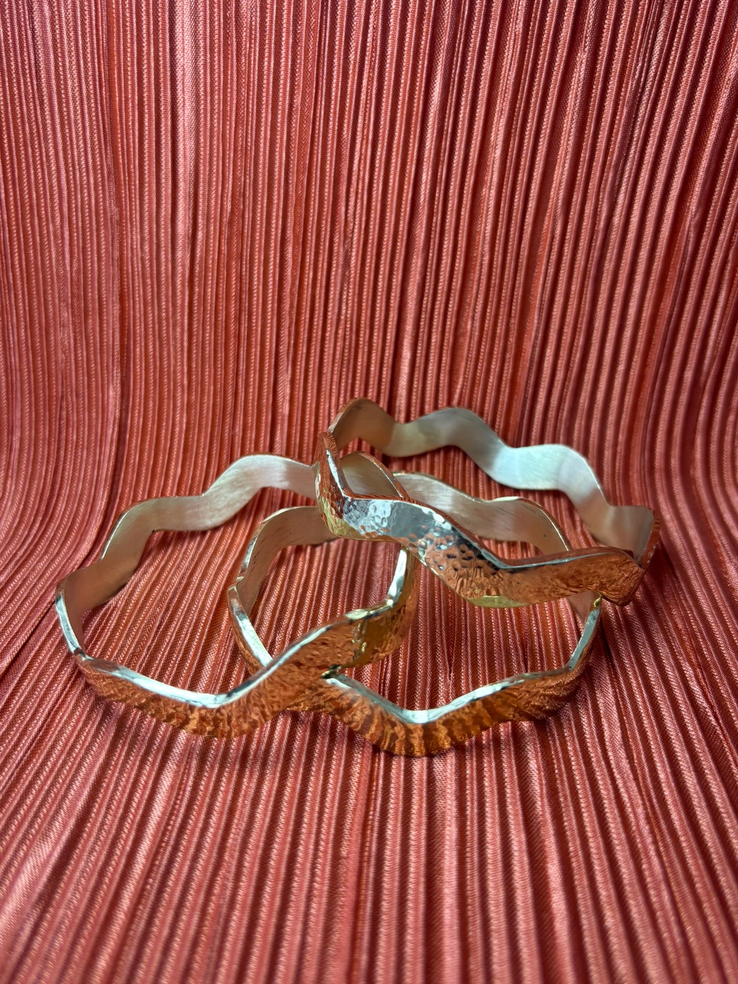 Wavy Unisex Brass Bracelet