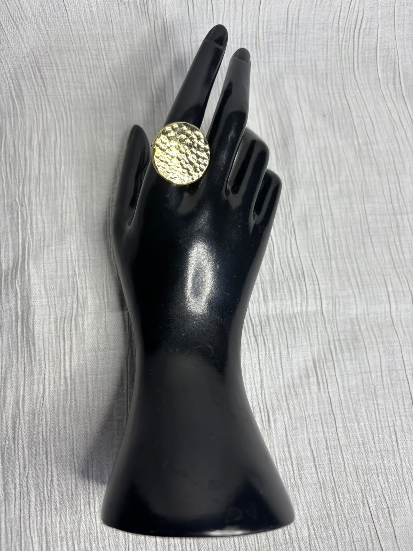 Round Hammered Ring-Small