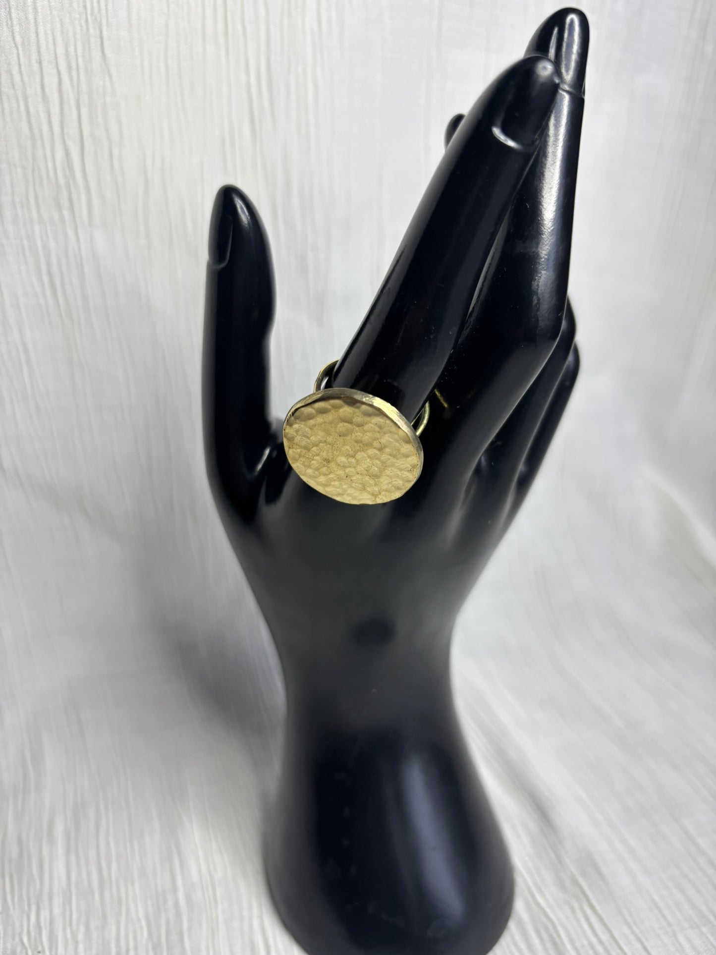 Round Hammered Ring-Small
