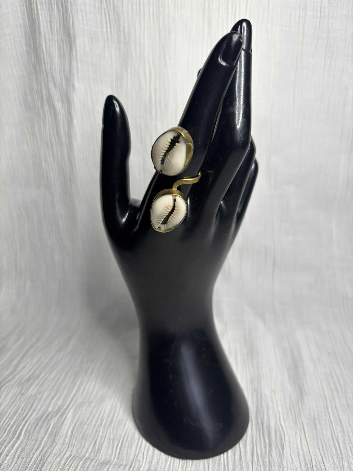 Twin Cowrie Shell Ring – Double Grace