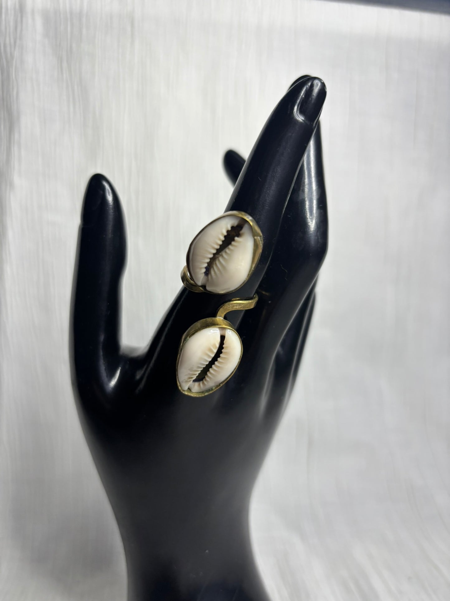 Twin Cowrie Shell Ring – Double Grace