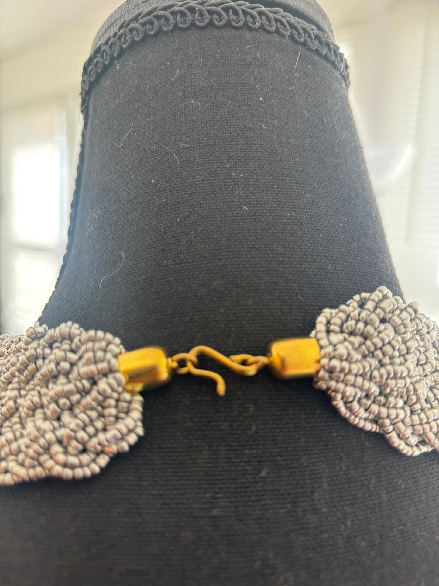 Aurora Beaded Necklace- Silver