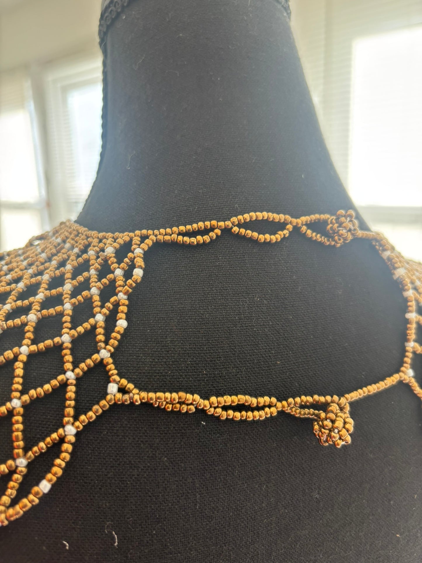 The Gold Empress Bead Cape