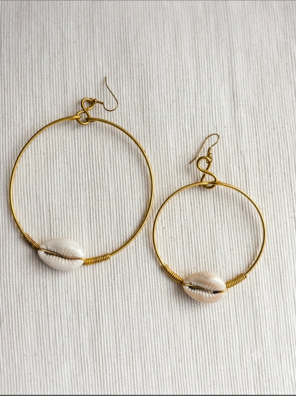 Cowrie Circle Hoops-Small