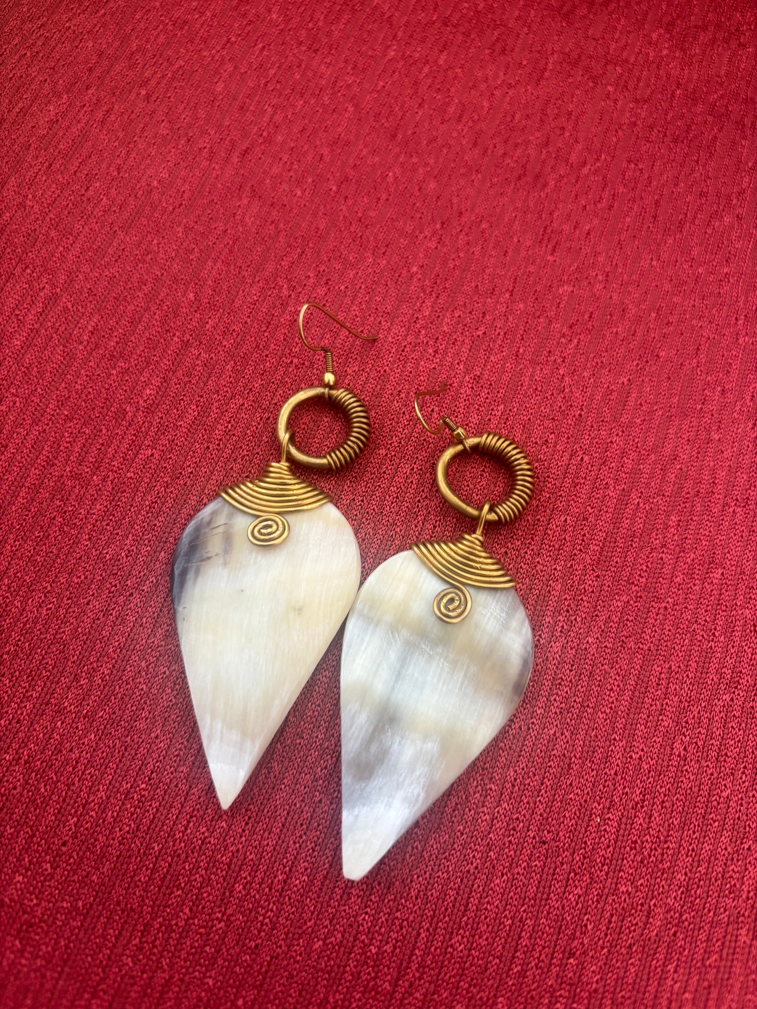 Bone and Horn Earrings