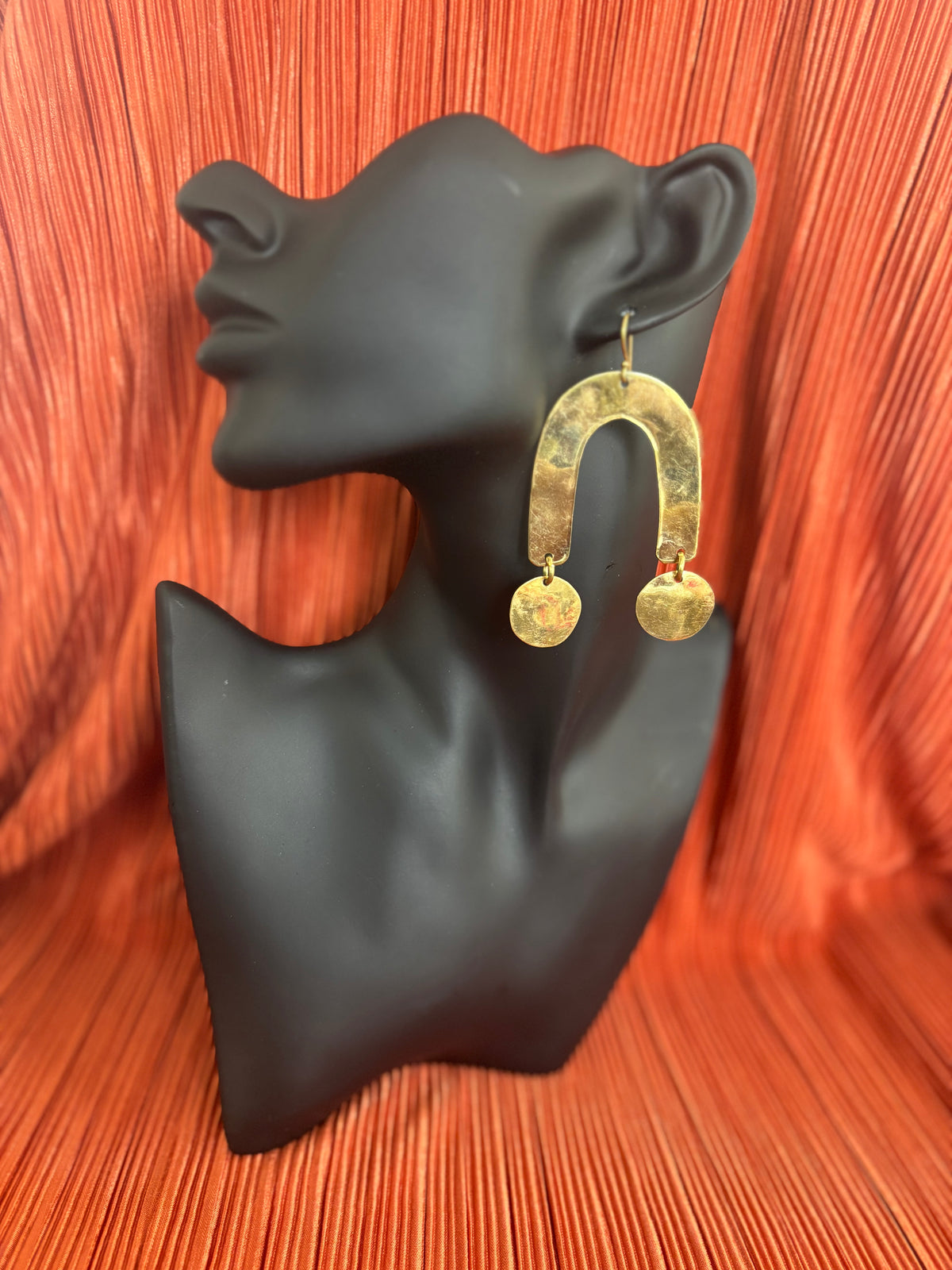 Golden Horizon Brass Earrings