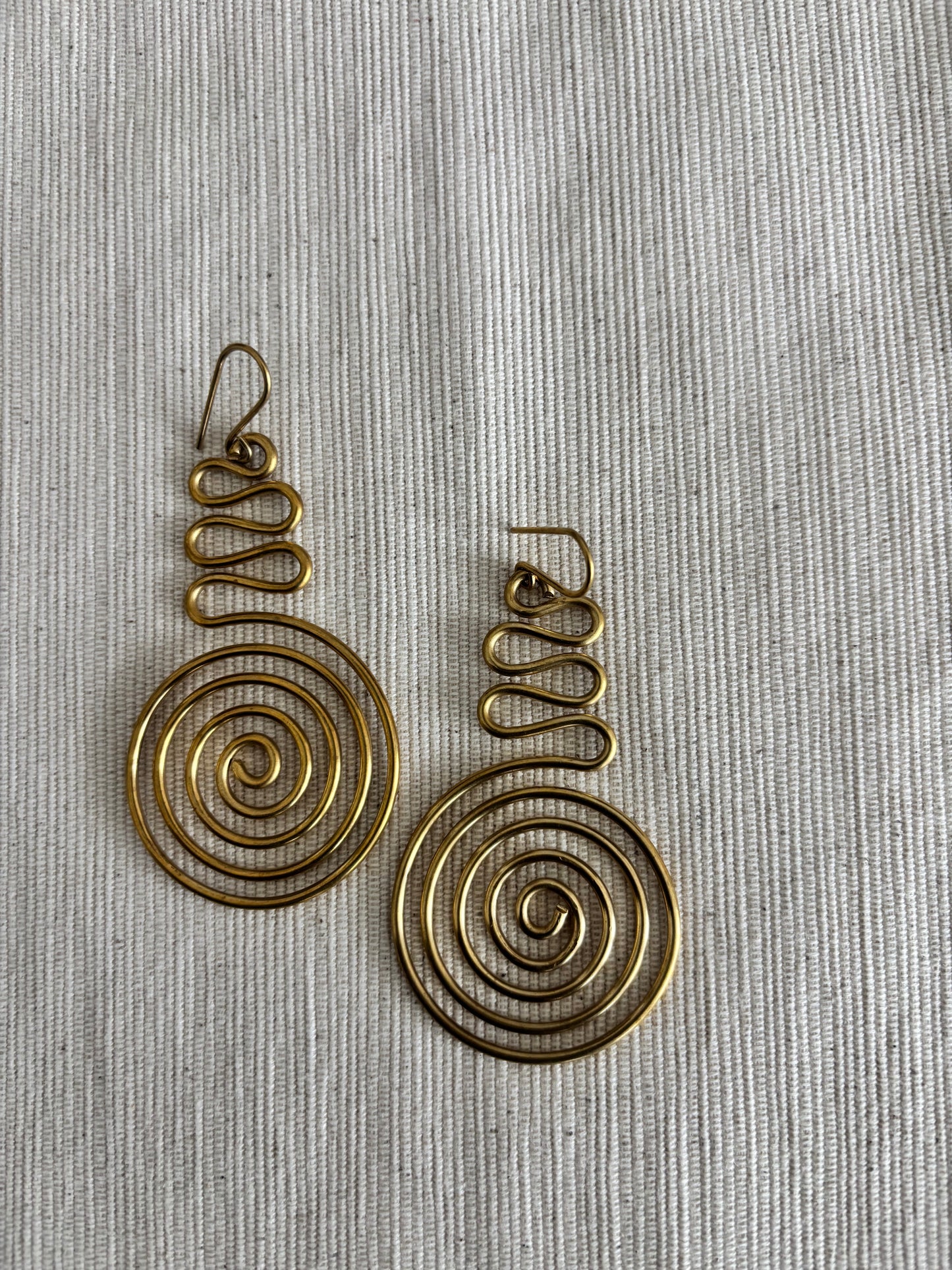 Malkia Spiral Statement Earrings- Large
