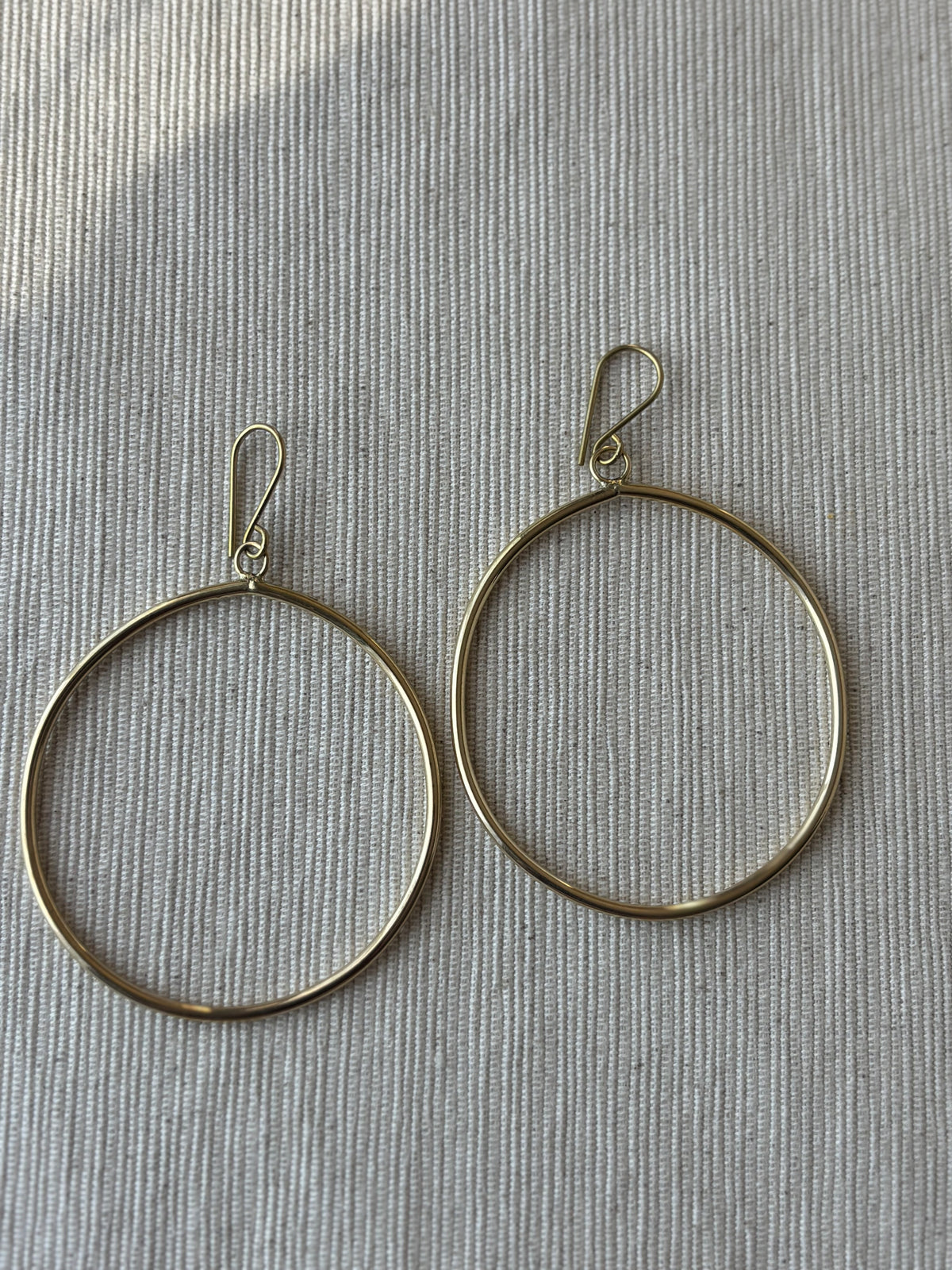 Brass Hoop Earrings