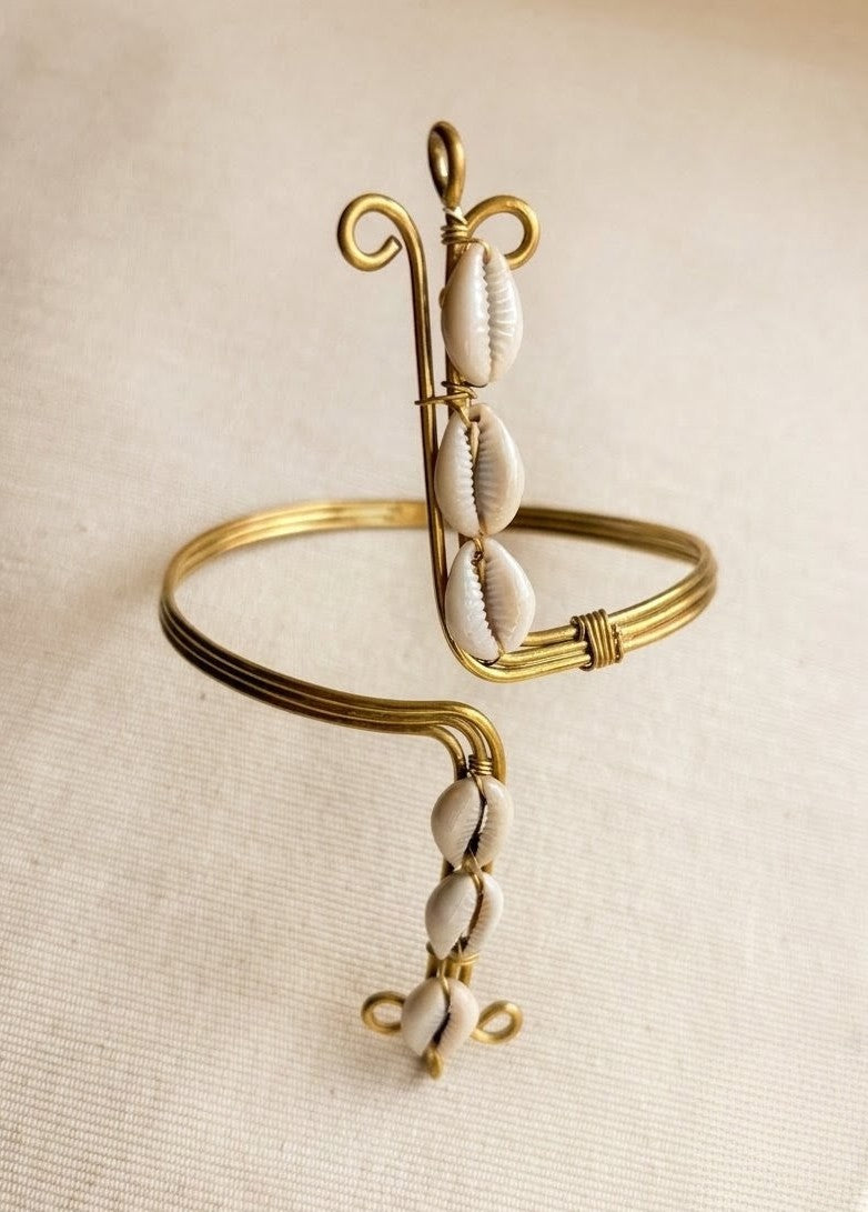 Serengeti Swirl Cowrie Arm Cuff