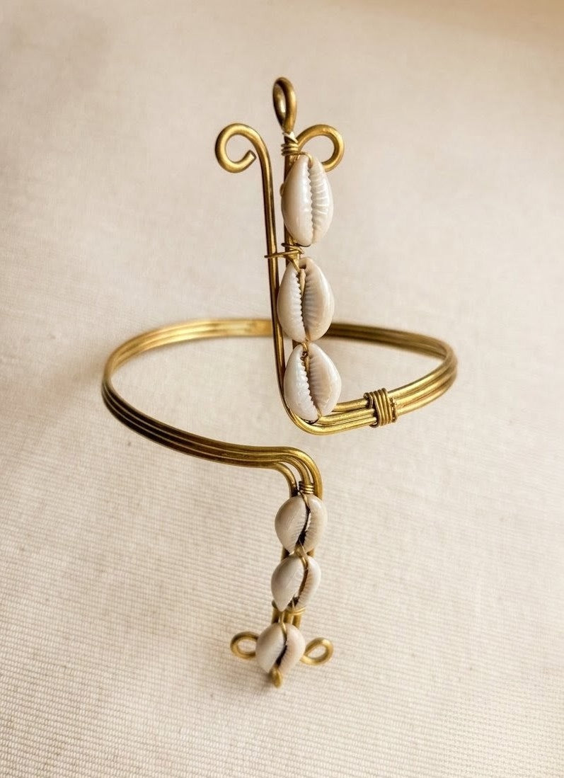 Serengeti Swirl Cowrie Arm Cuff