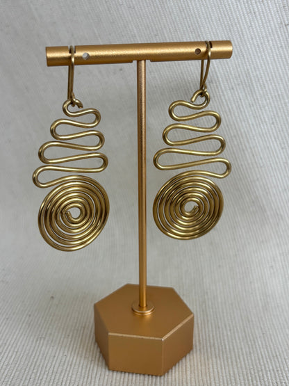 Malkia Spiral Statement Earrings