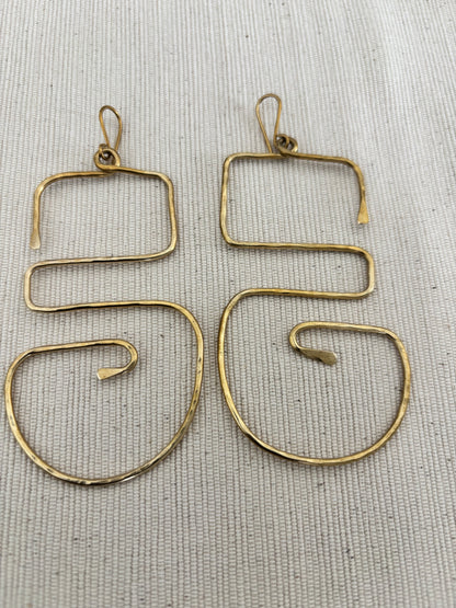 Njia Spiral Statement Earrings