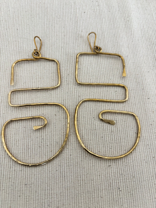 Njia Spiral Statement Earrings