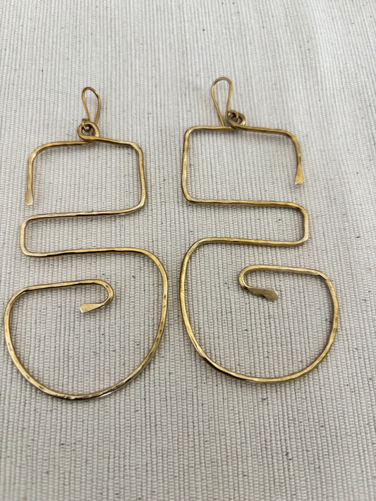 Njia Spiral Statement Earrings