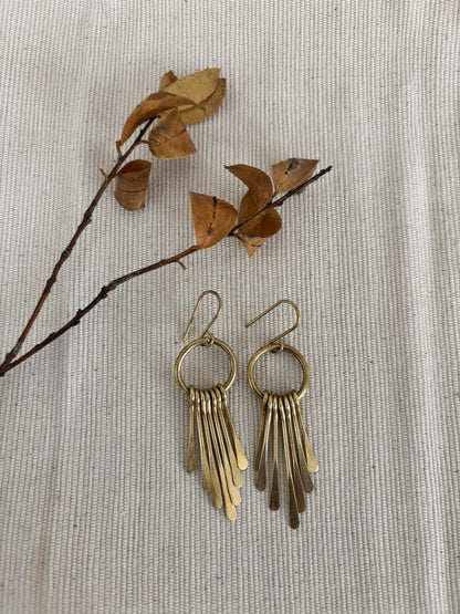 Nguvu Brass Earrings-Small