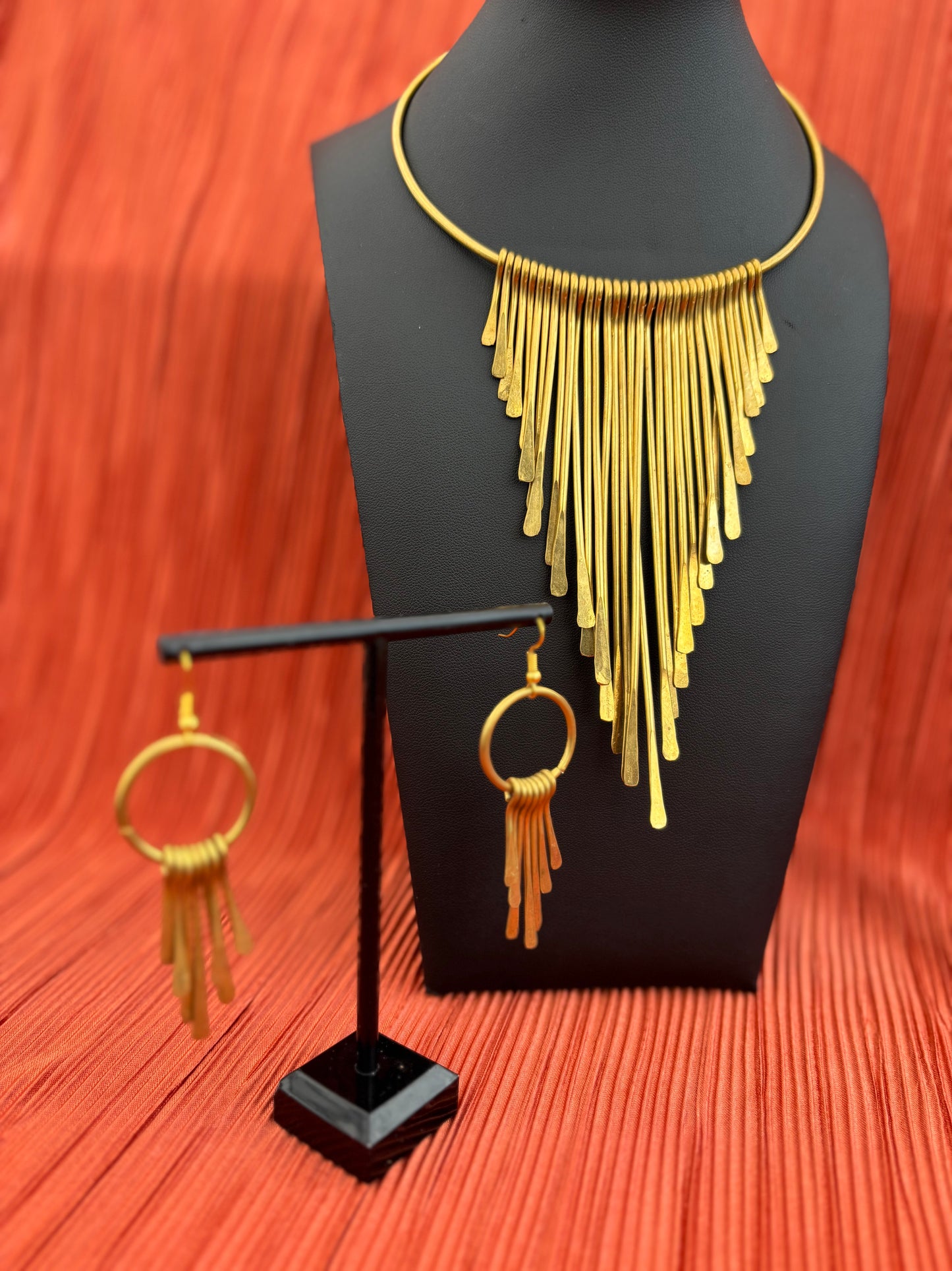 Nguvu Brass Statement Necklace