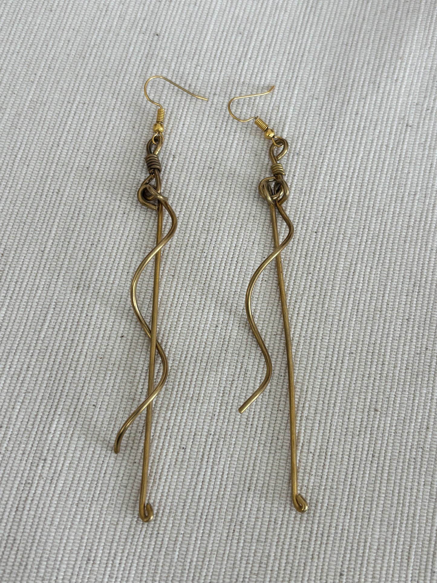 Minimal Muse Brass Earrings
