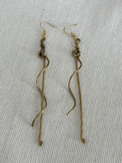 Minimal Muse Brass Earrings