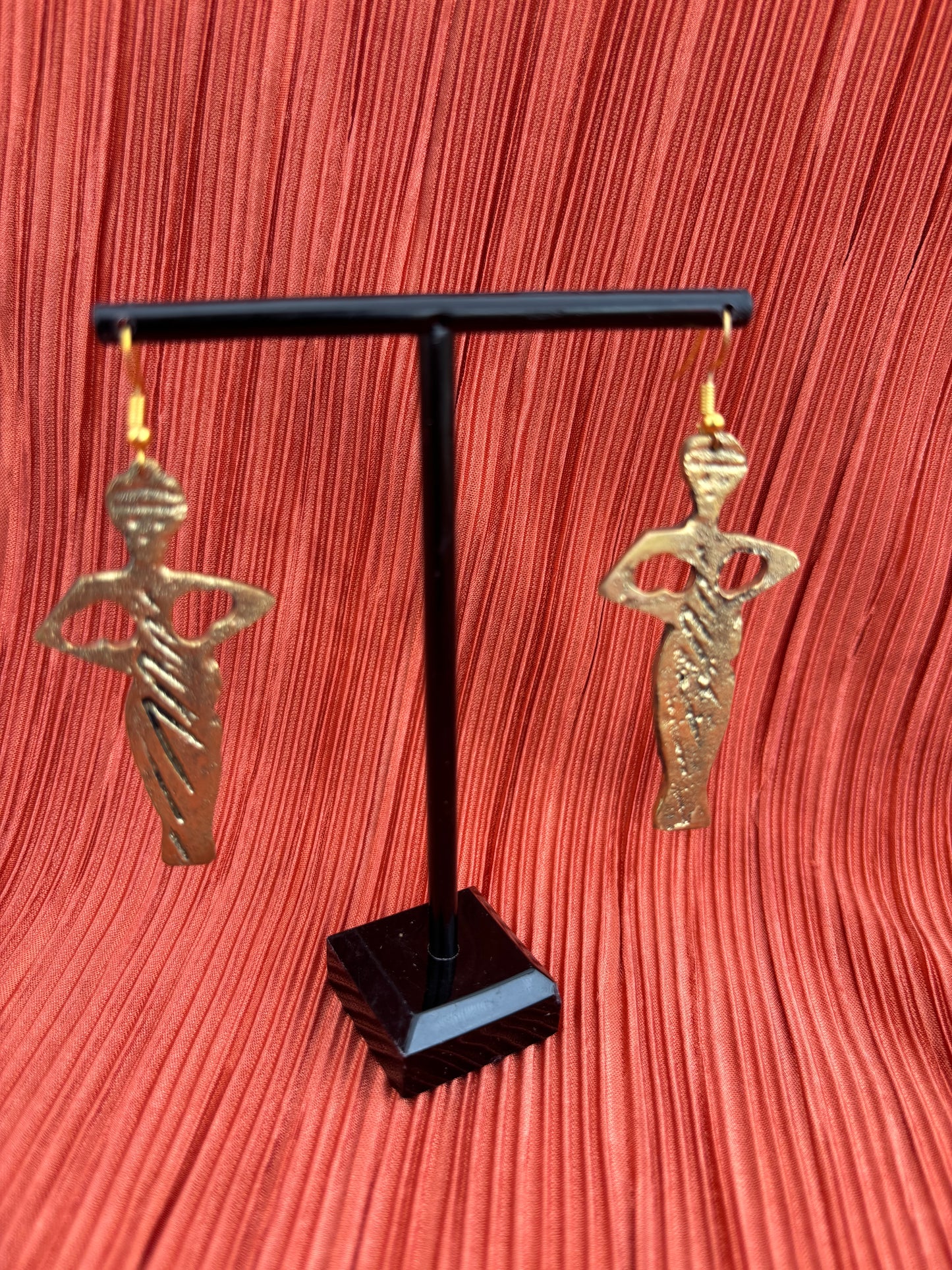 She Who Rises Brass Earrings