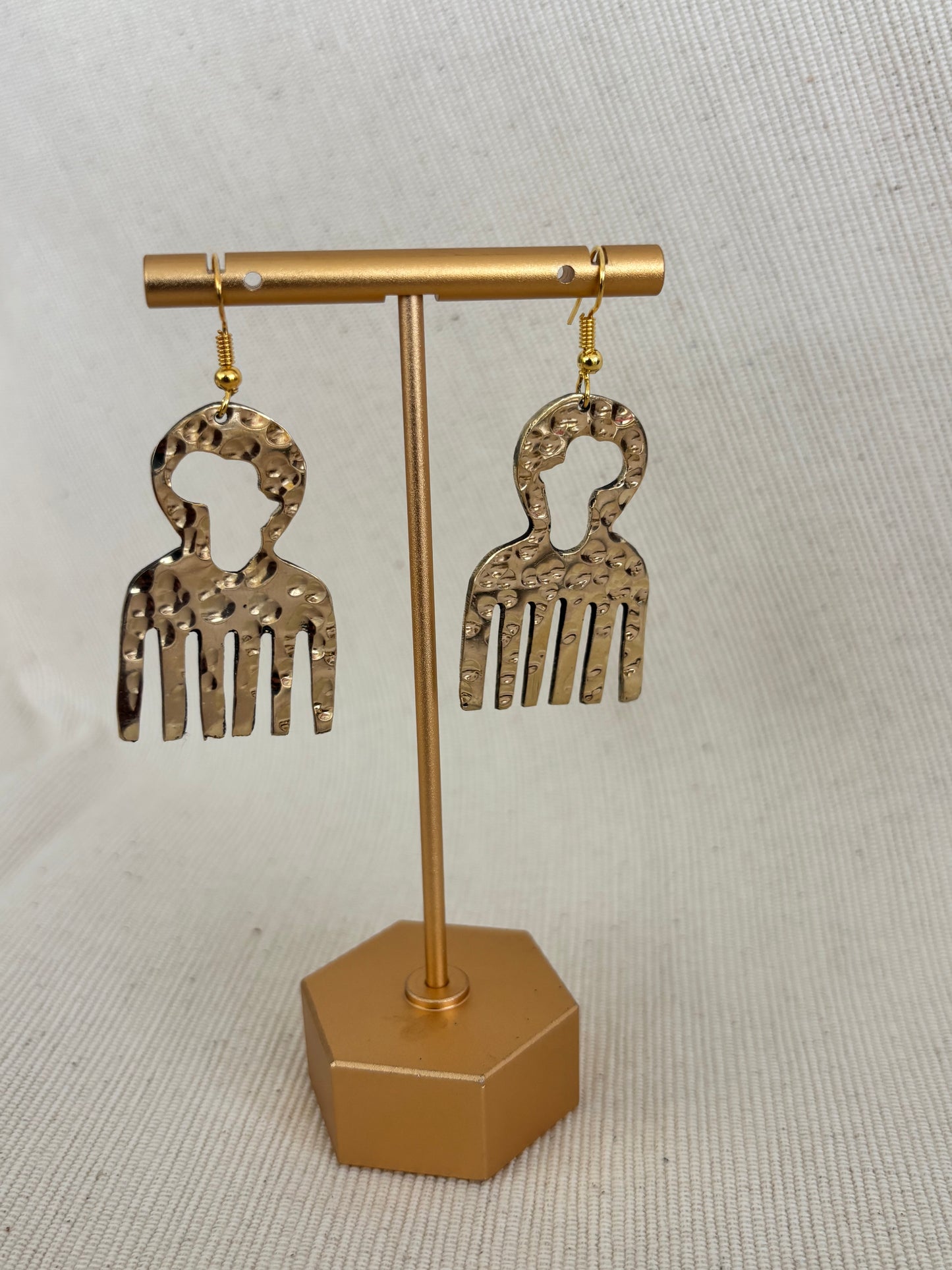 Brass Comb Earrings
