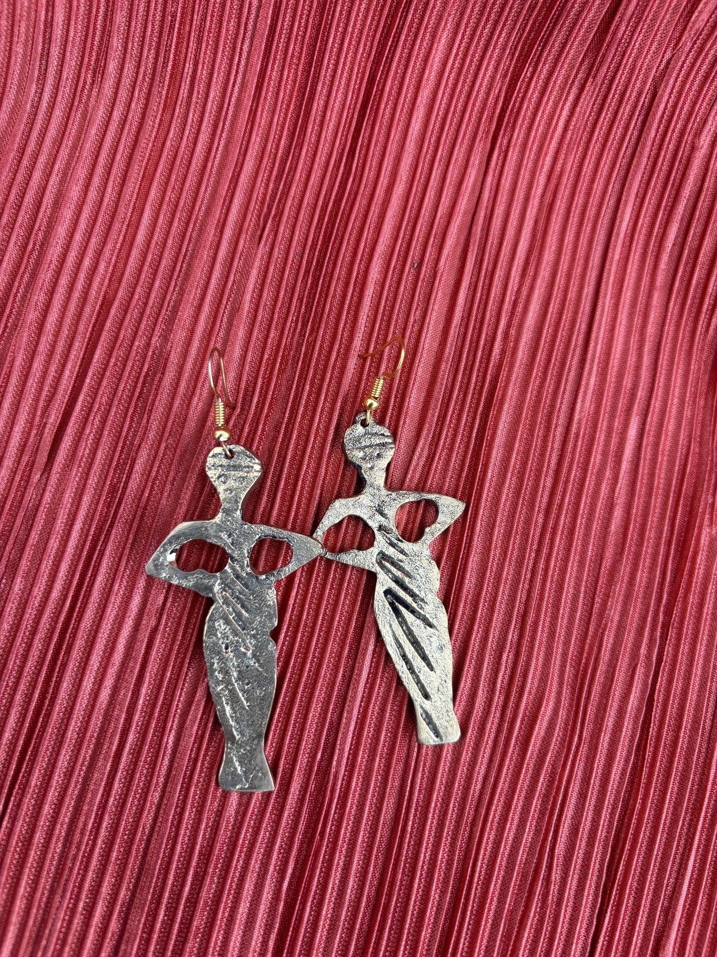 She Who Rises Brass Earrings