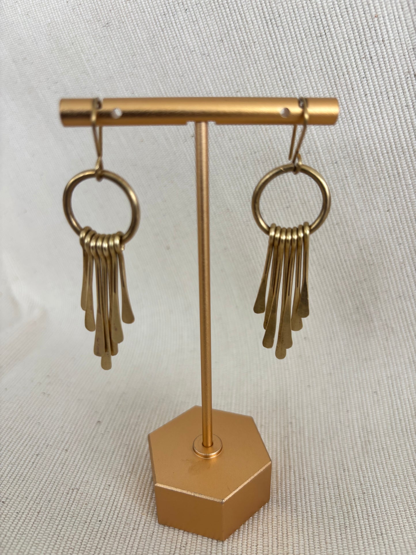 Nguvu Brass Earrings-Small