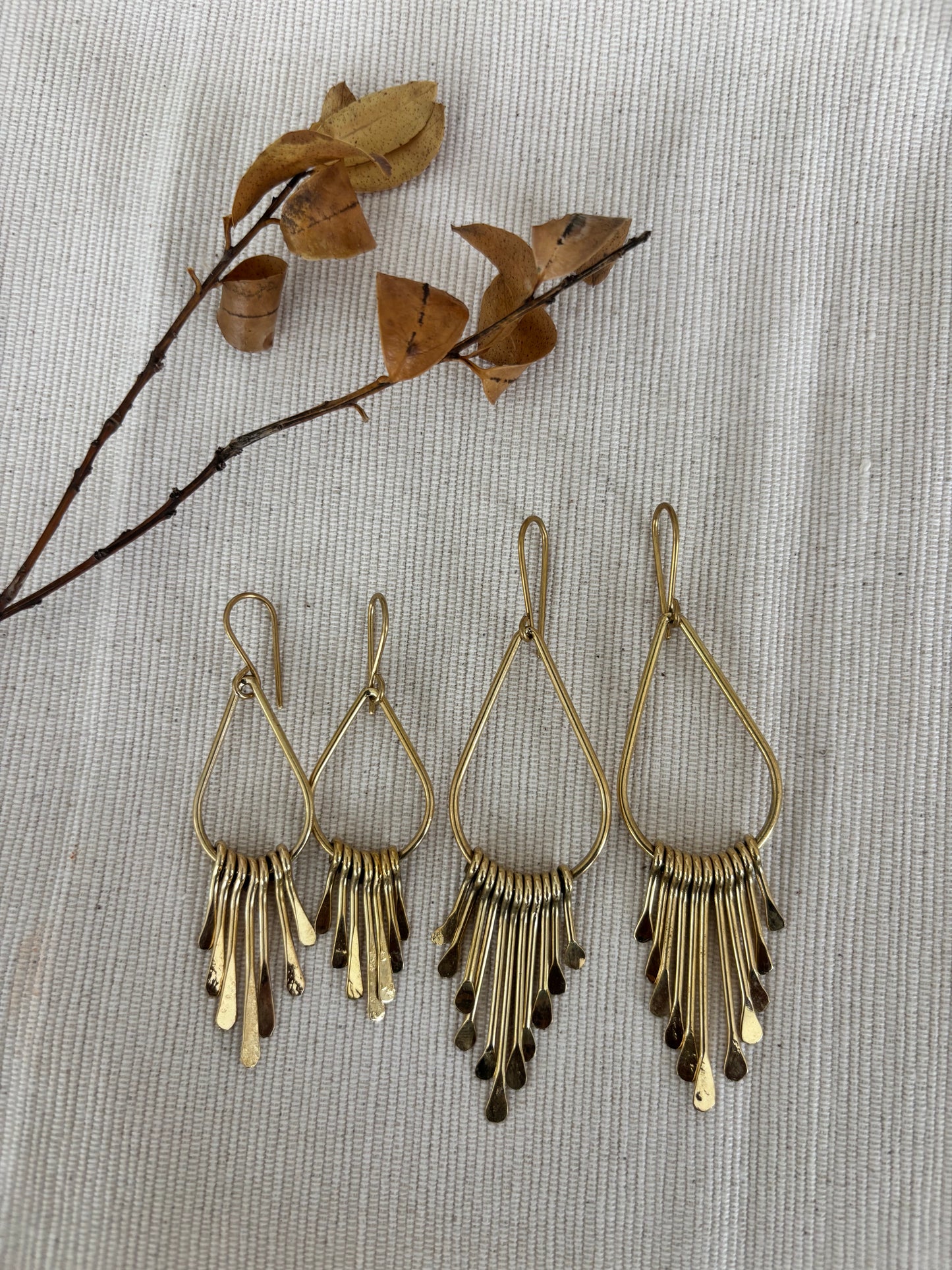 SunBeam Brass Earrings-Large