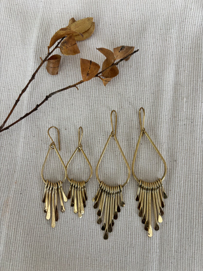 SunBeam Brass Earrings-Large