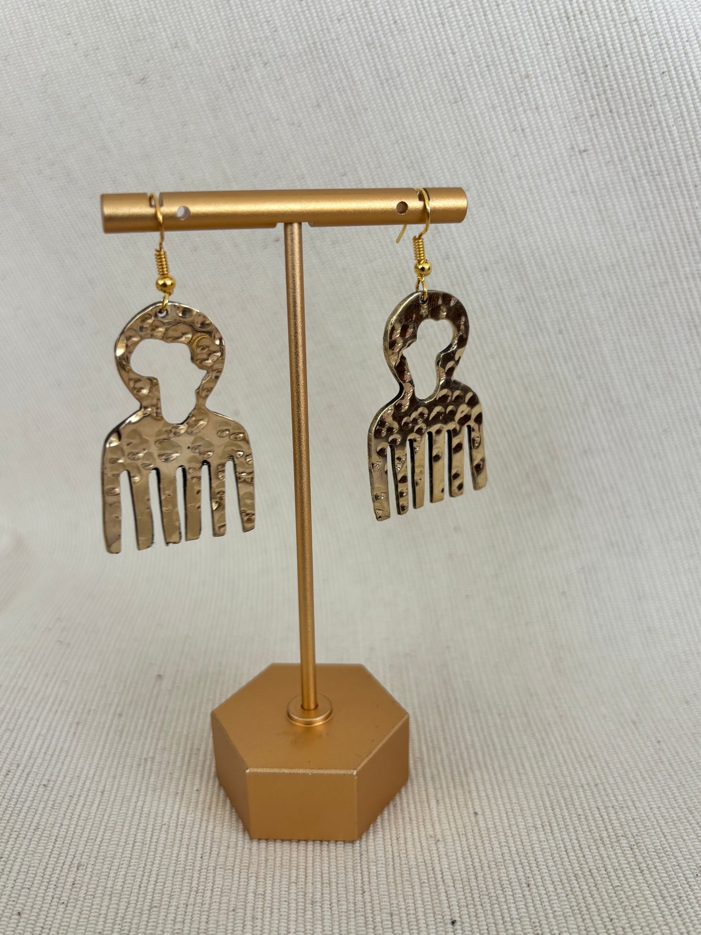 Brass Comb Earrings