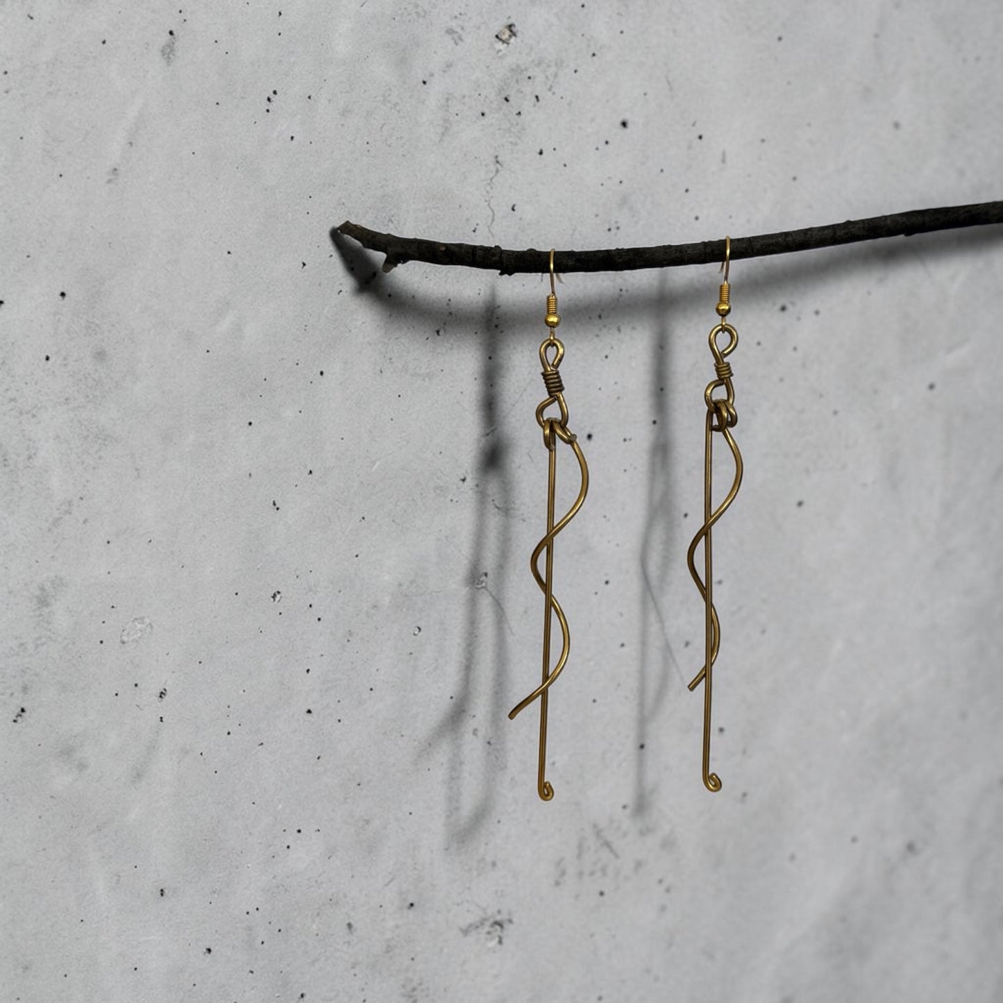 Minimal Muse Brass Earrings