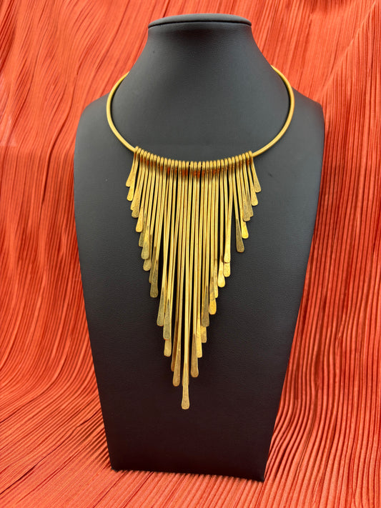 Nguvu Brass Statement Necklace