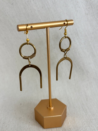 Upinde Brass Earrings-Small