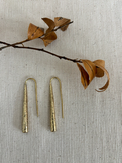 Mwanga Hammered Brass Earrings