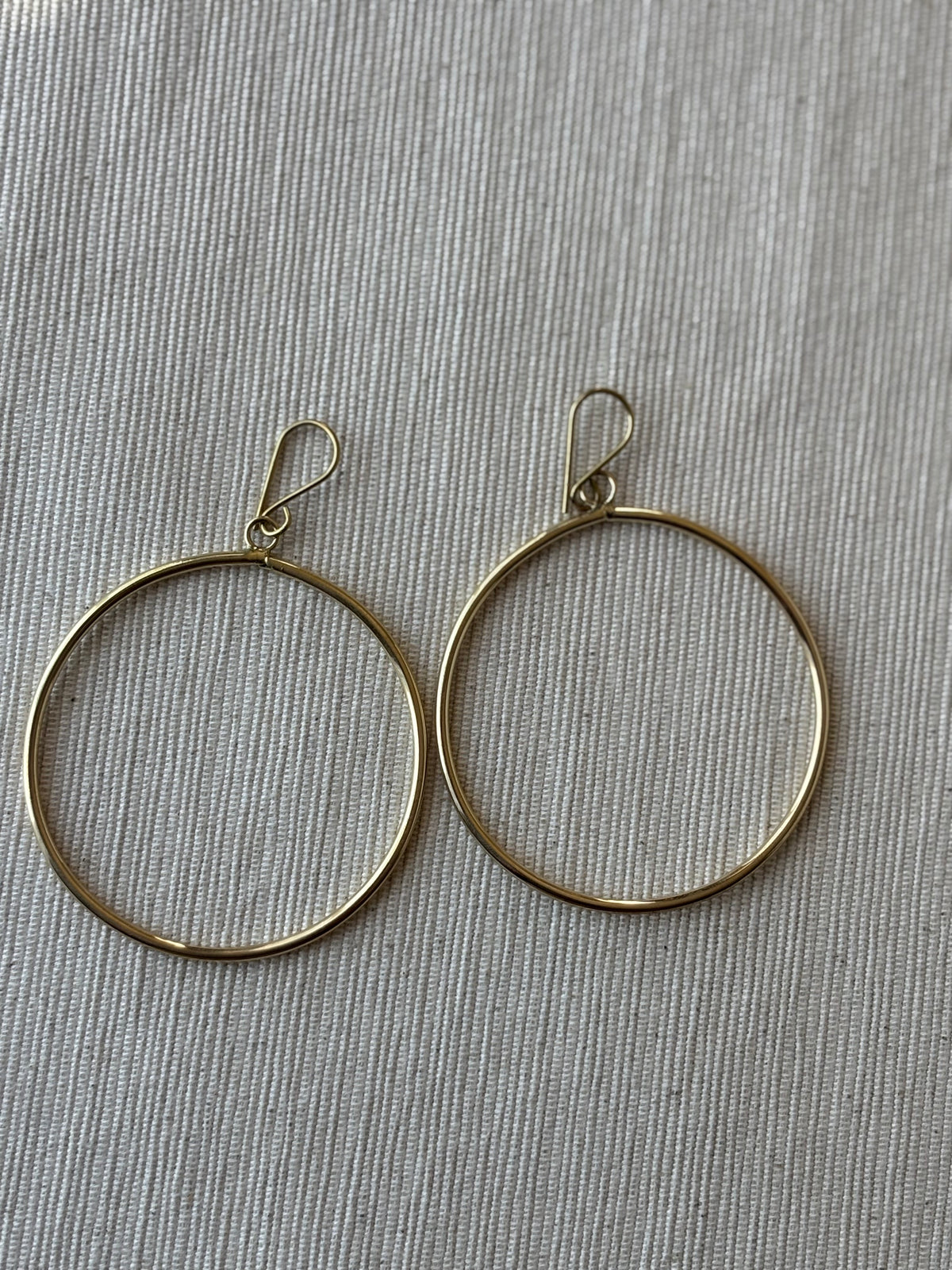 Brass Hoop Earrings